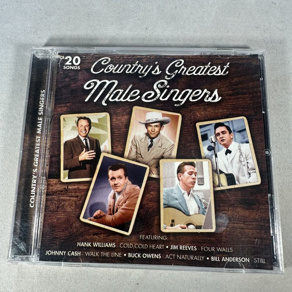 Countrys Greatest Male Singers CD Album 2018 20 Songs Classic Country Legends